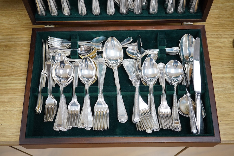 A cased Arthur Price silver plated canteen of cutlery. Condition - fair to good